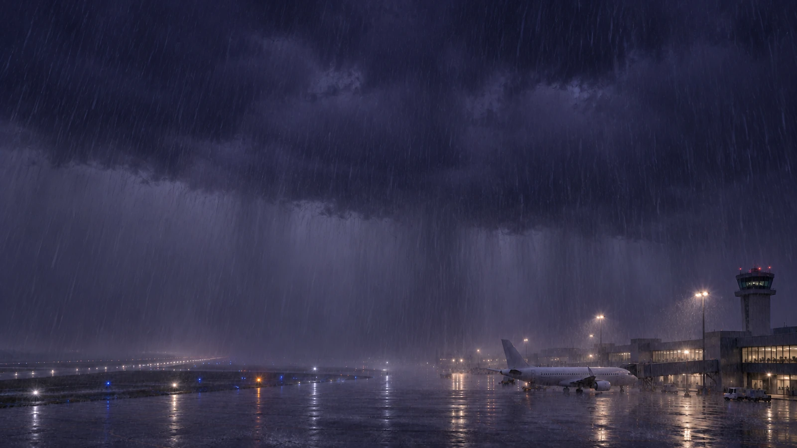 Heavy rain at JAX